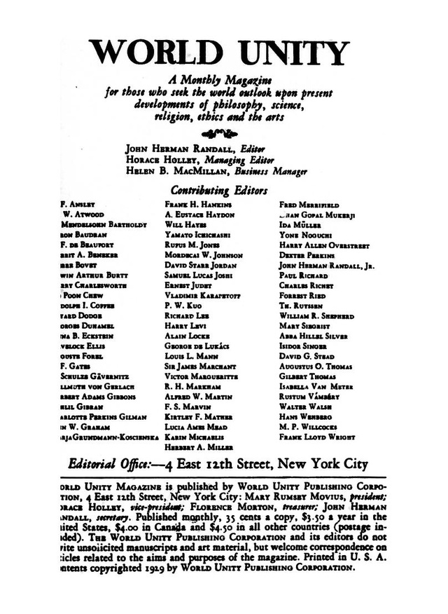 World Unity/Volume 3/Issue 5/Text - Bahaiworks, a library of works ...