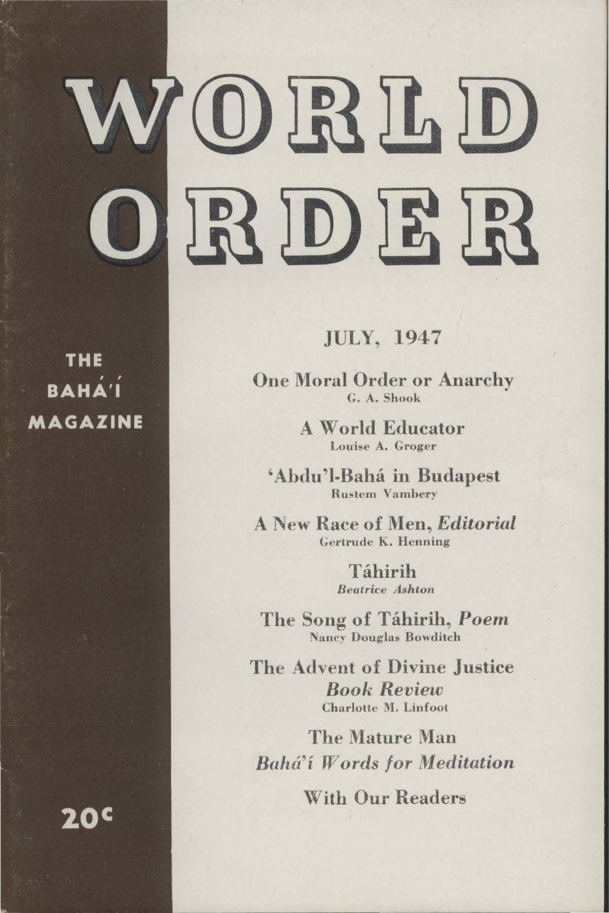 World Order/Volume 13/Issue 4/Text - Bahaiworks, a library of works ...